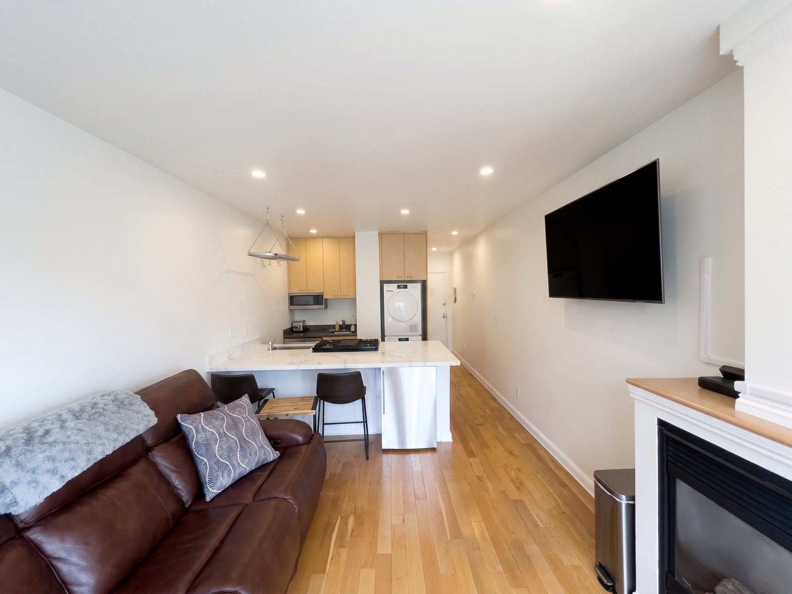 Bright staged living room